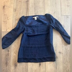 Diane Von Furstenberg Midnight Blue Silk Top 6